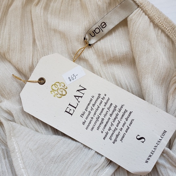 Elan NWT wide leg cream colored romper jumpsuit - Picture 5 of 5